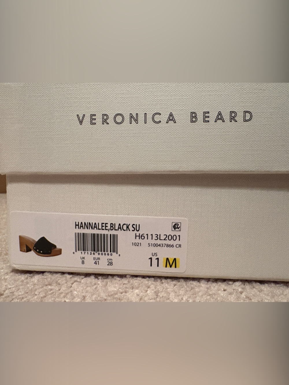 Veronica Beard Black Suede Hanna Clog